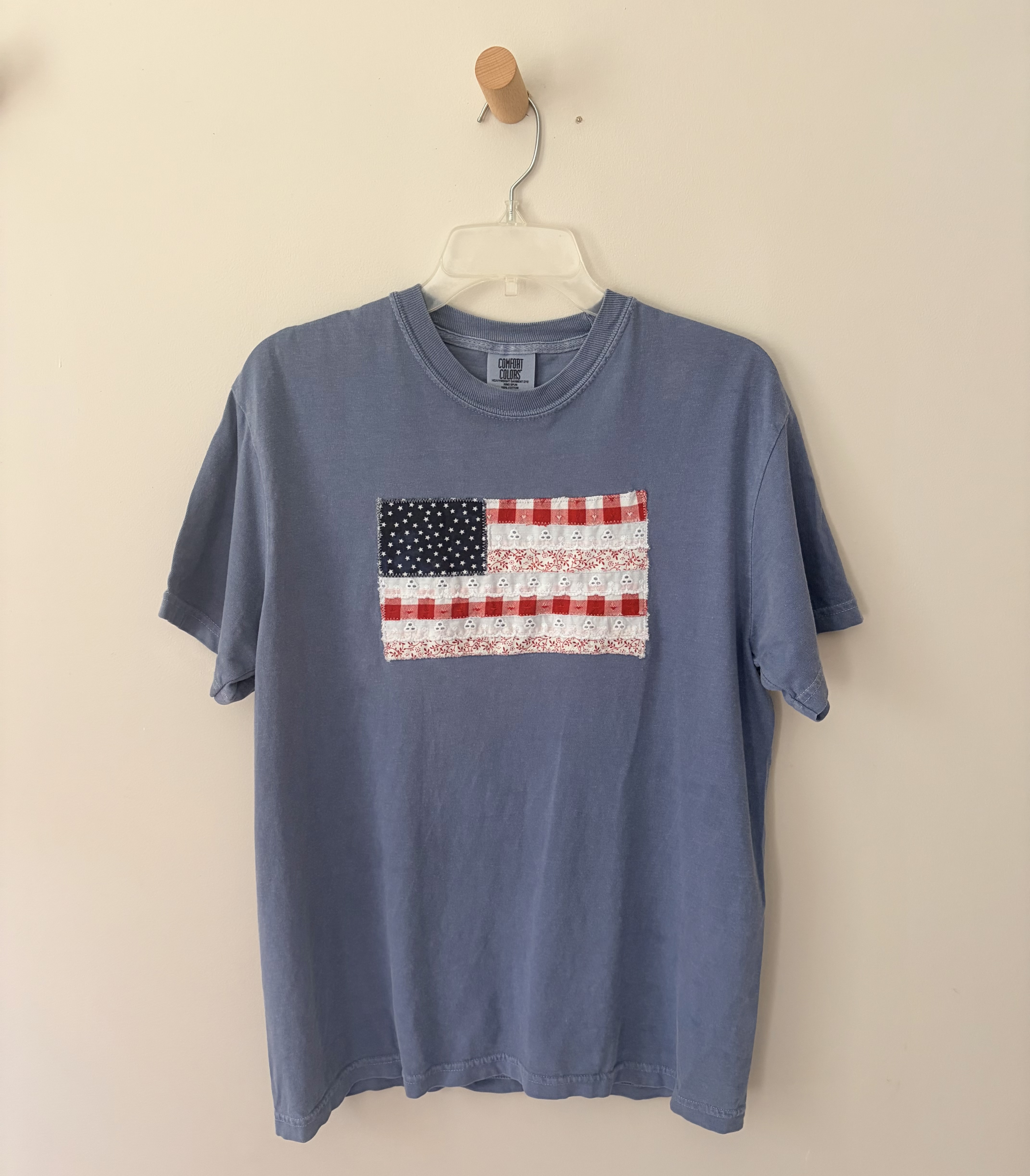 American Flag Quilted T-Shirt