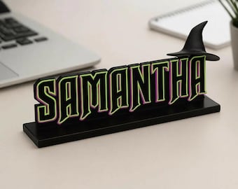 3D printed Wicked style custom name plate sign