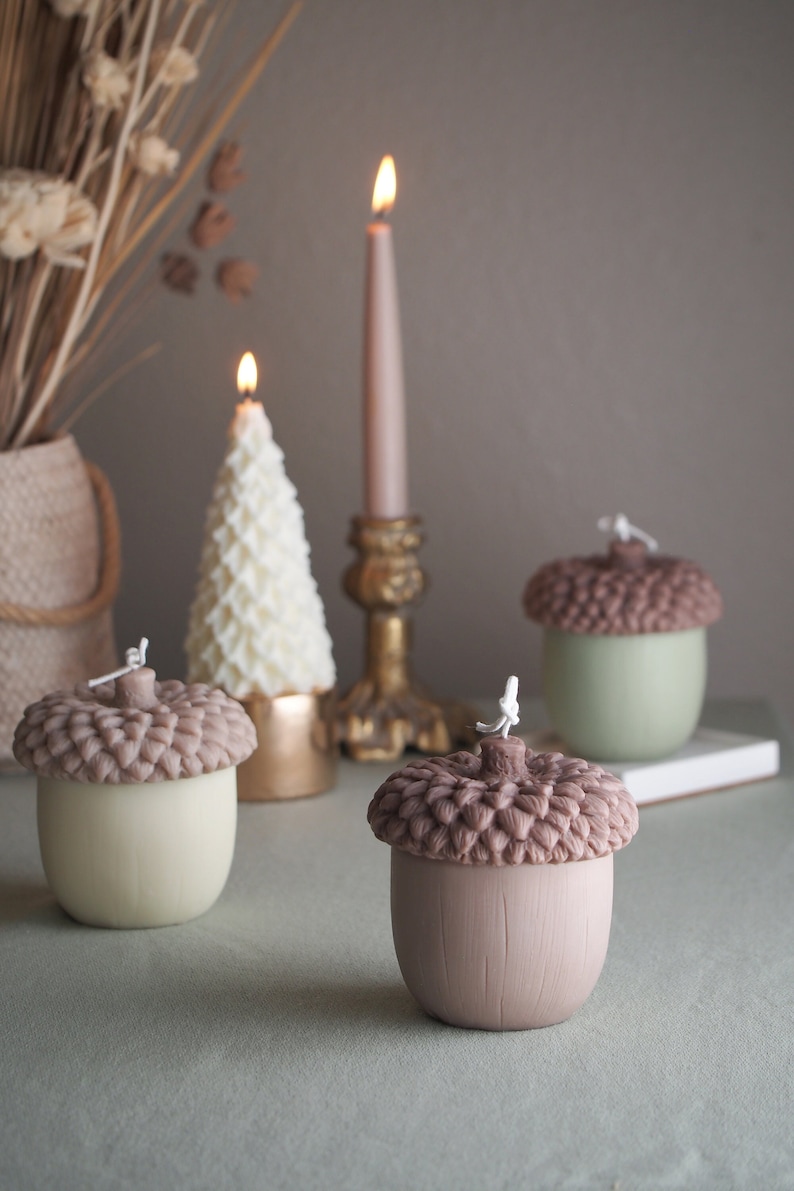 Acorn Shaped Scented Candle, Fall Thanksgiving Decoration
