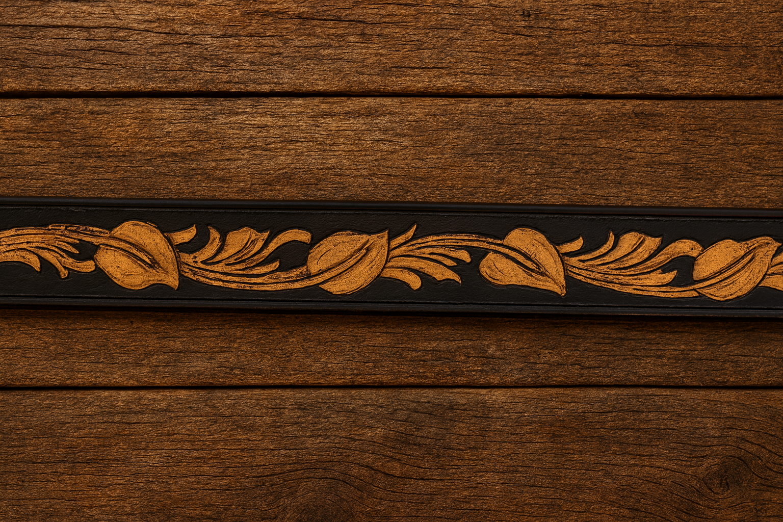Hand-Carved Full Grain Leather Belt – Western, Floral, Basketweave Tooling